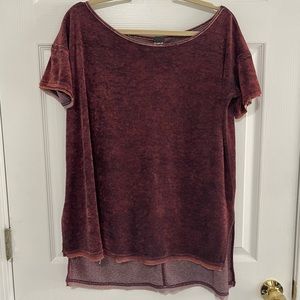 We the Free People crushed velvet oversized tee